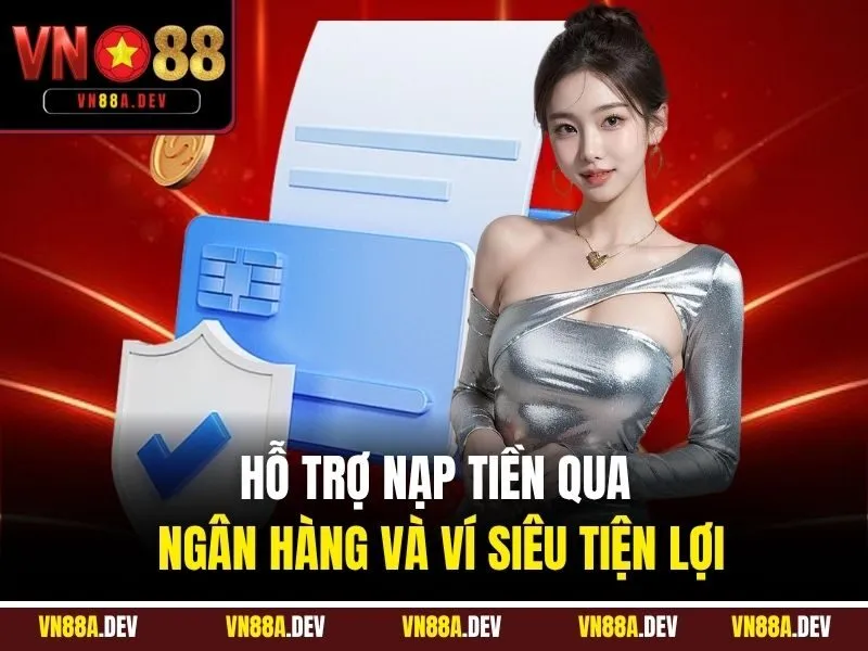 Hỗ trợ nạp tiền qua ngân hàng và ví siêu tiện lợi