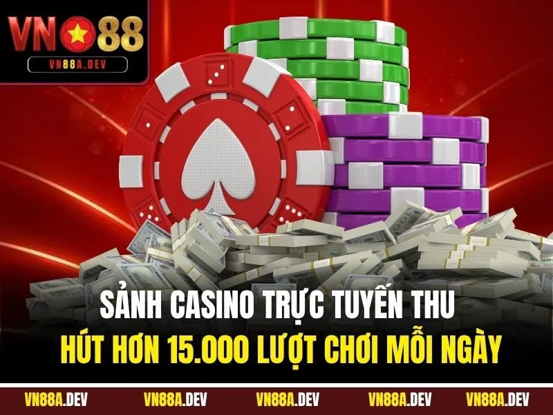 Sảnh casino trực tuyến thu hút hơn 15.000 lượt chơi mỗi ngày